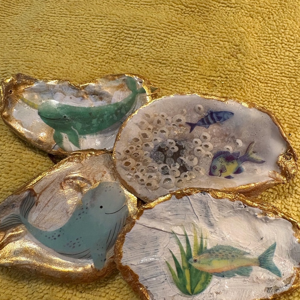 Hand-Painted Ocean Theme Coasters